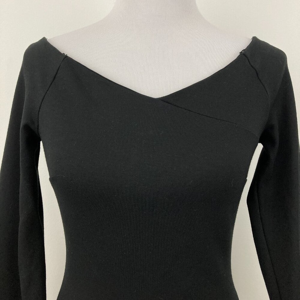 Ted Baker Iryne Bell Sleeved Bardot Top‎ Size 1 or US 4 Black Off The Shoulder - Picture 5 of 10
